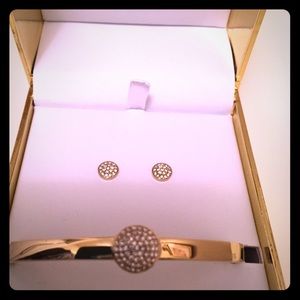 Michael Kors earrings and bracelet set