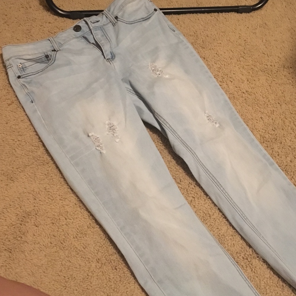 light ripped jeans