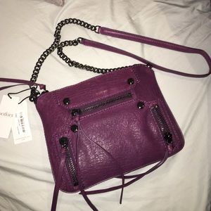 Purple leather purse