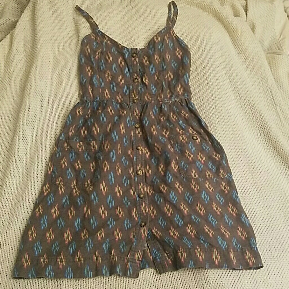 Button-down flattering pocketed Aerie sundress