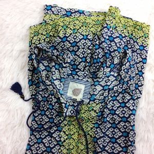 Anthropologie Other - ANTHROPOLOGIE long weekend green+blue print romper Anthropologie Other - ANTHROPOLOGIE long weekend green+blue print romper
