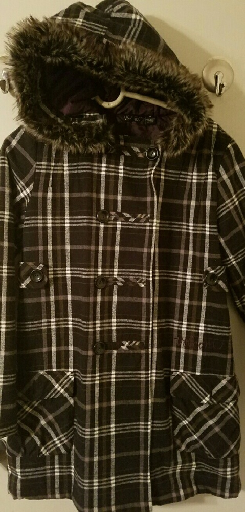 Volcom faux fur trimmed hooded paid parka medium