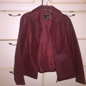 Maroon/Red Leather Jacket
