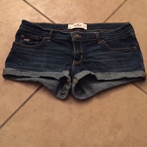 Hollister dark wash shorts