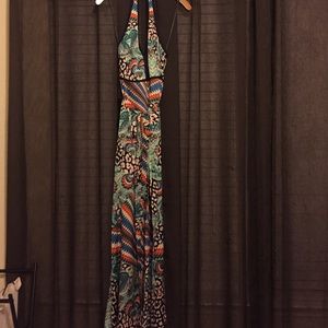 Multicolor print maxi dress