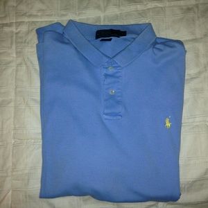 POLO RALPH LAUREN LIGHT BLUE WITH YELLOW LOGO