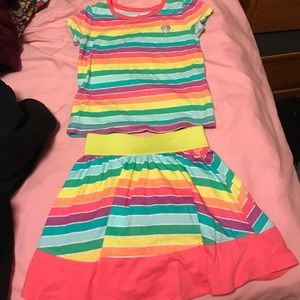 Children's Place matching shirt and skirt set