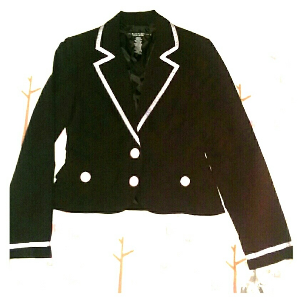 Black Blazer with pink accents