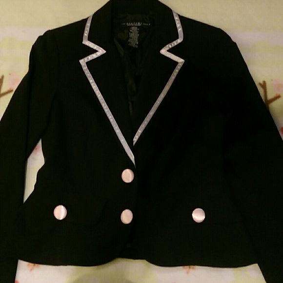 Black Blazer with pink accents - Picture 3 of 3