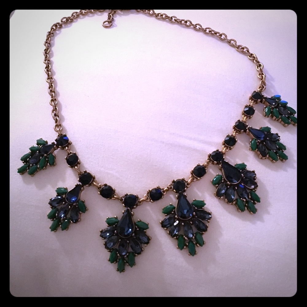 J-crew necklace green and blue