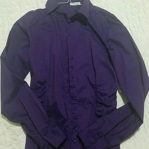Purple blouse with bling buttons