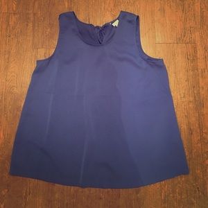 Jcrew bow back blue top