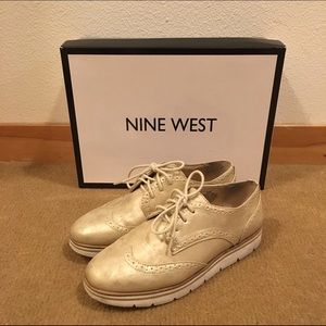 Nine West Gold Oxford Shoes