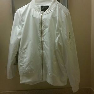 White light bomber jacket