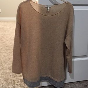 Soft pink with gray cashmere sweater by Joie