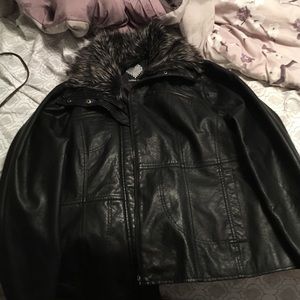 Faux leather jacket
