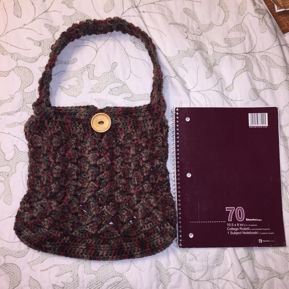 HANDMADE.  Crocheted Rockskipper Bag. - Picture 4 of 4