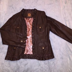 Brown jacket with matching belt