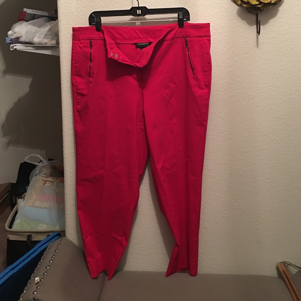 Lane Bryant Red Capris size 18