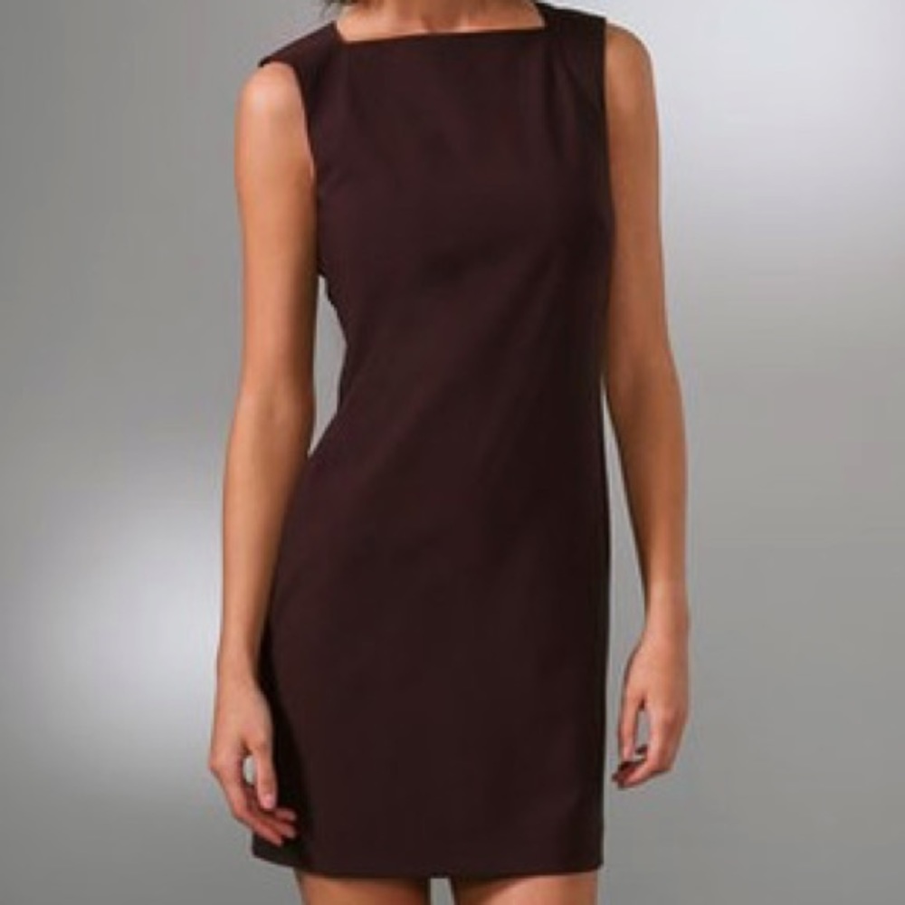 Theory Sheath dress (gray and pinstripe)