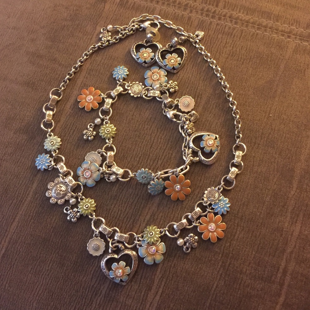 Brighton necklace bracelet and earrings