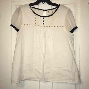 Women's Off-White Cap Sleeved Dress. Size: 8