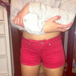 RED CUTE SHORTS