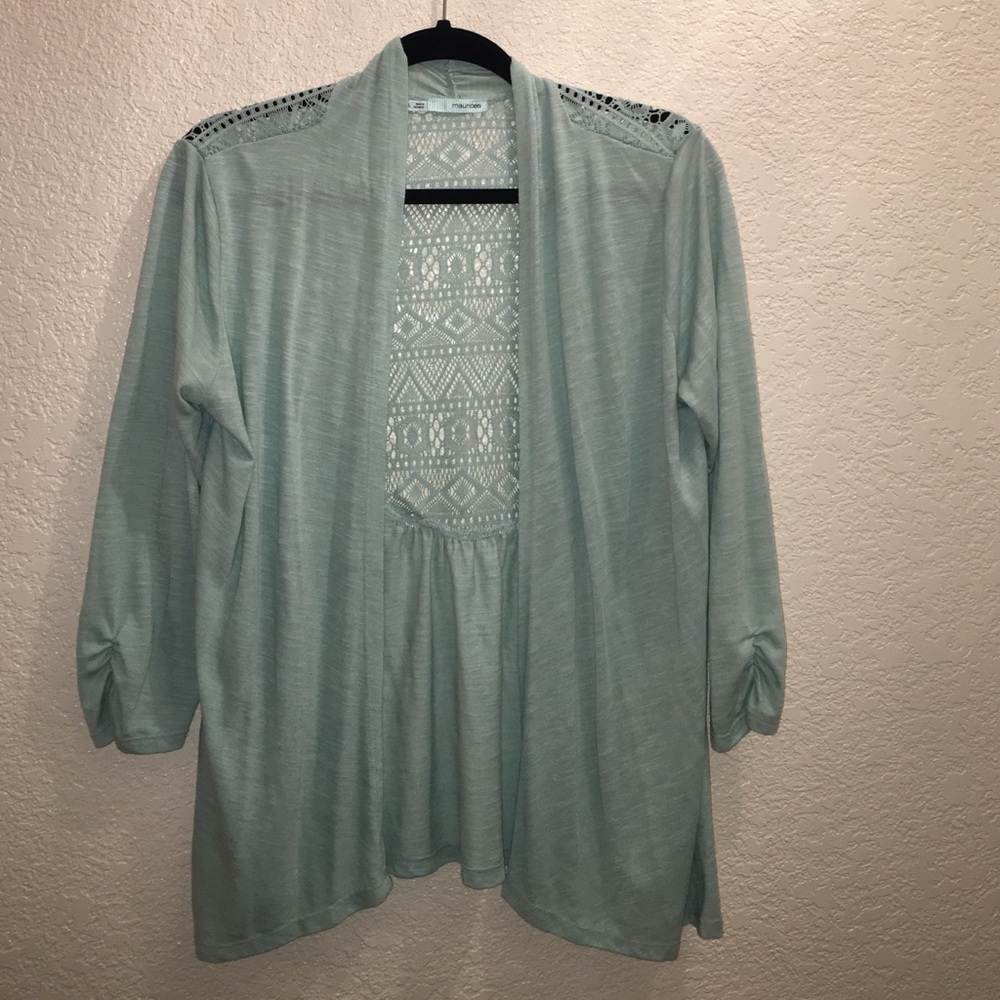 Sea foam green cardigan by Maurice's