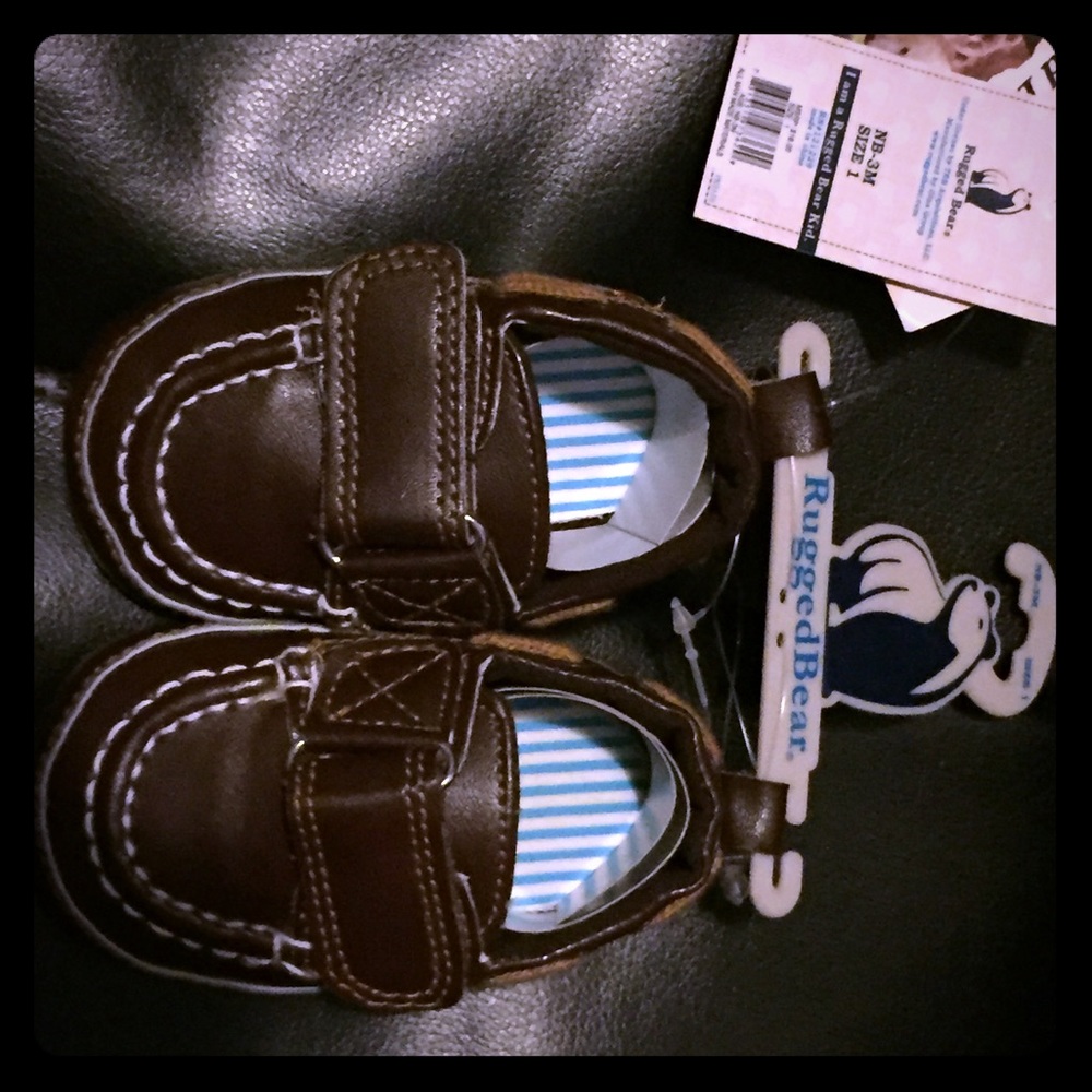 Brown infant shoes