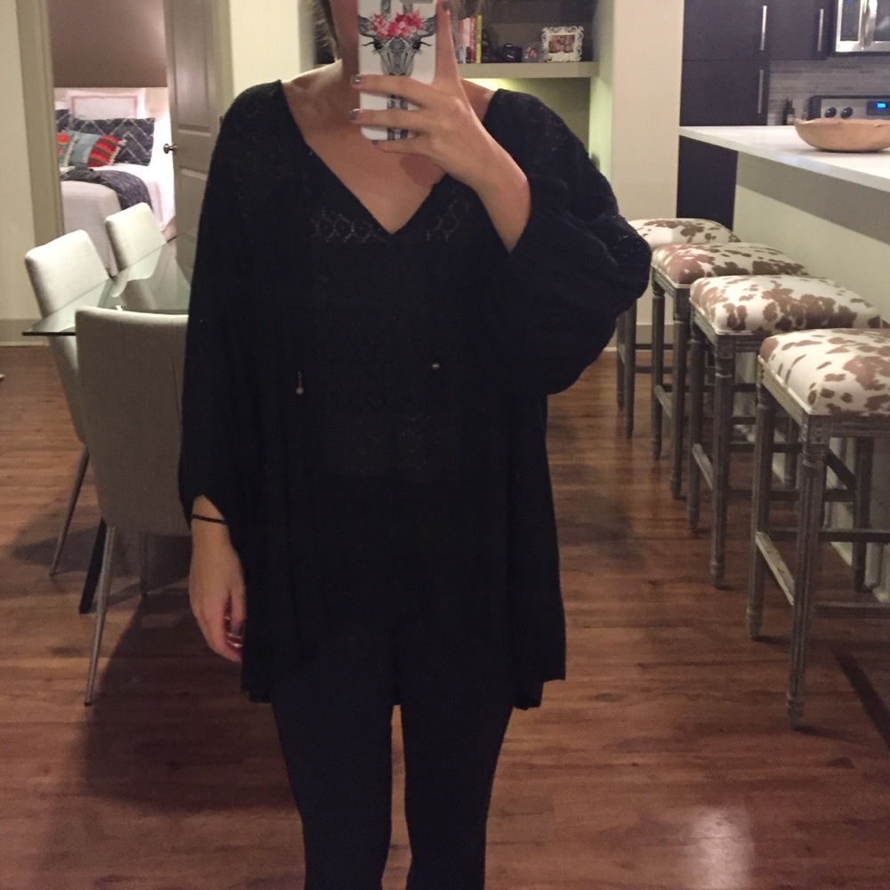 Free People Lace Billow Top