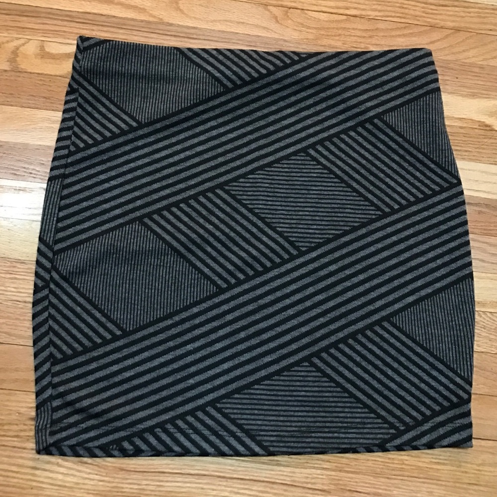 Hot Mama Xenia Zigzag Stripe Ponte Skirt