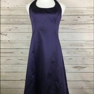 David's Bridal halter neck bridesmaid dress