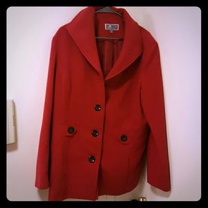 Red peacoat