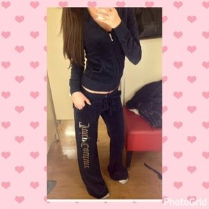 Juicy Couture Black Scottie Dog Sequin Track Suit