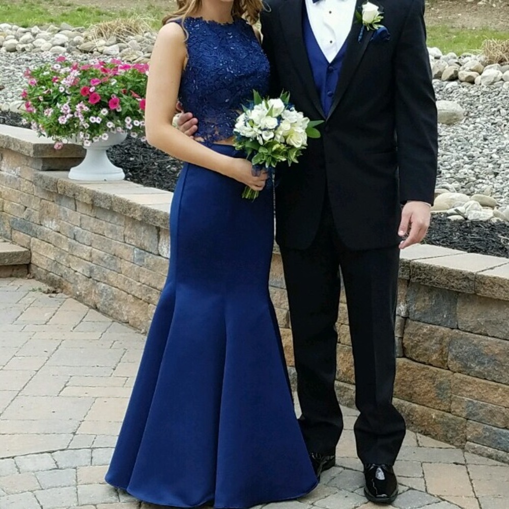 Two piece prom dress