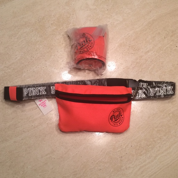 PINK Victoria's Secret Handbags - NWT Victoria's Secret Fanny Pack & Koozie