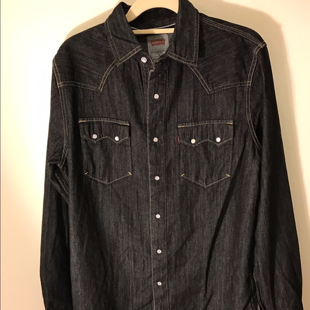 Levi's denim shirt.