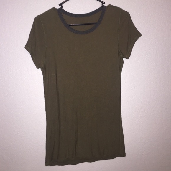Navy green with dark gray border short sleeved - Picture 1 of 1