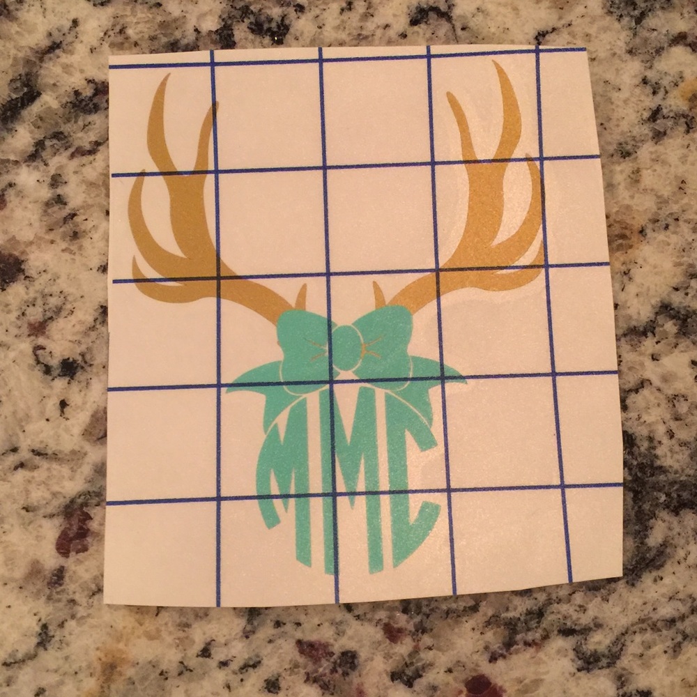 Antler Monogram Decal