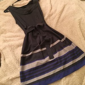 Mixed fabric dress