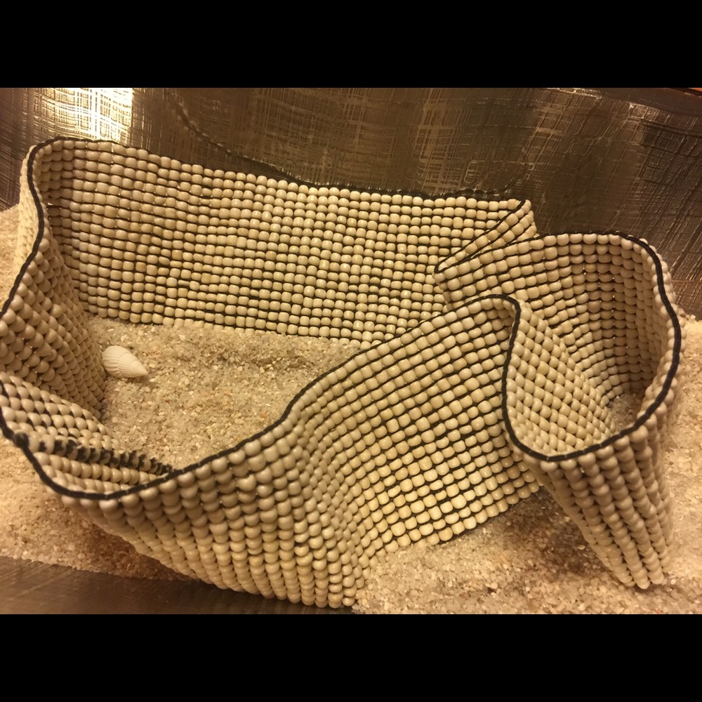 Turkquoise and vanilla stretchy belt