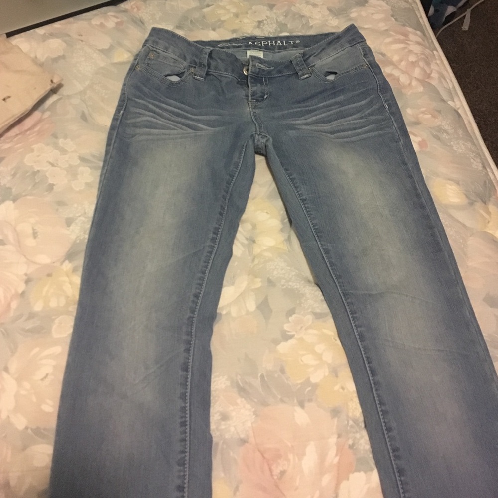 Blue Asphalt Skinny Jeans