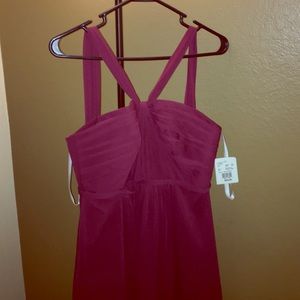 David's Bridal Wine Bridesmaid's Dress