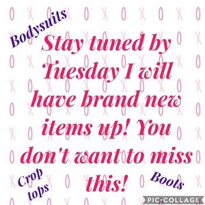 Shirts, crop tops, body suit, boots & more
