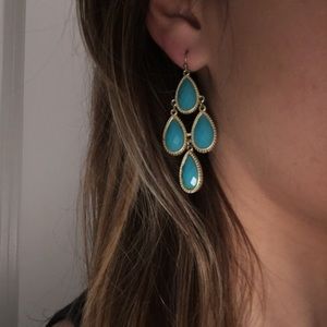 Turquoise & Gold Earrings