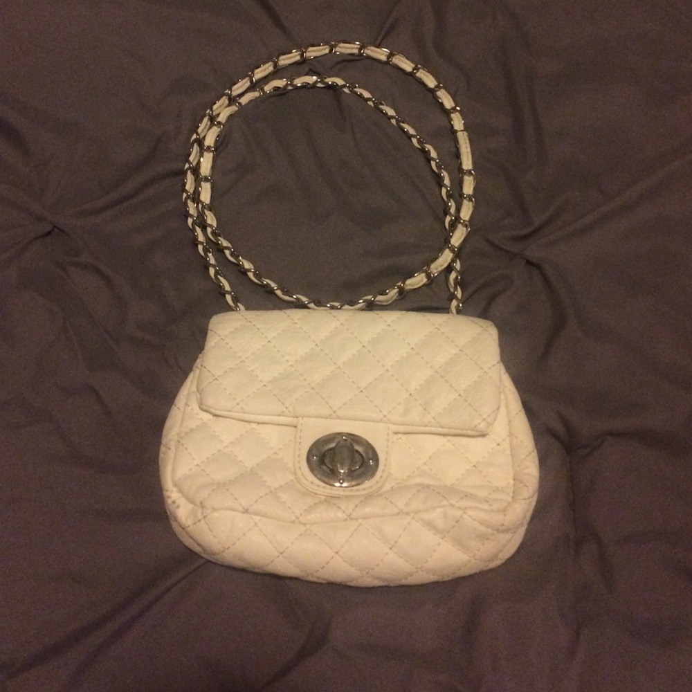 White Chain Crossbody