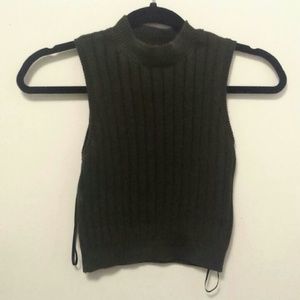 Mock neck tank top sweater