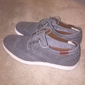 Grey Wingtips with White Soles