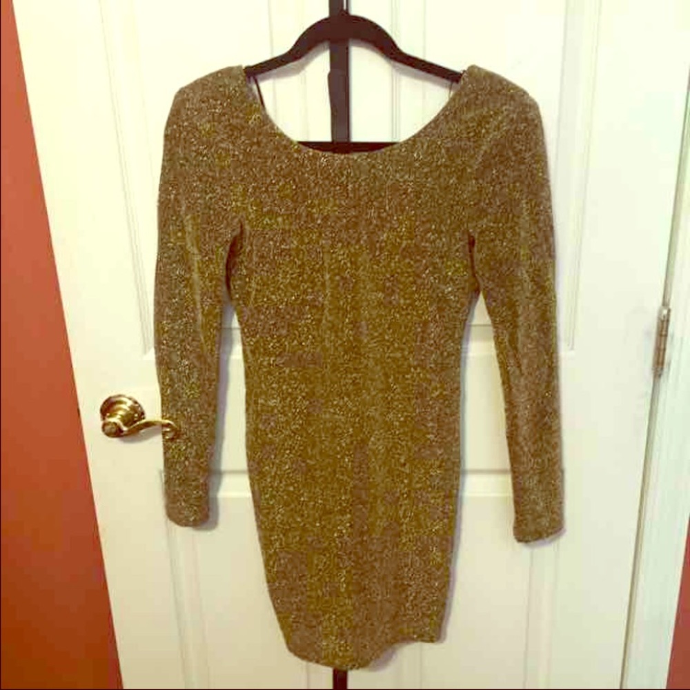 Metallic gold dress