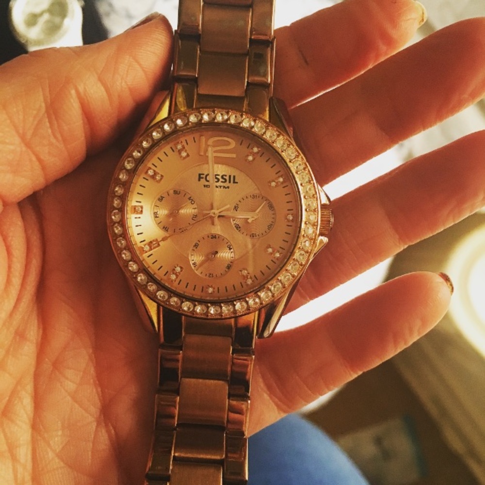 Rose Gold Fossil Watch